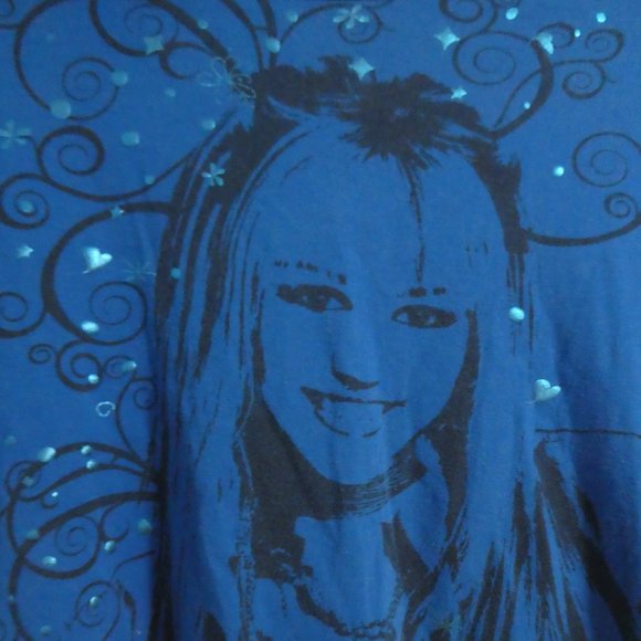 DISNEY HANNAH MONTANA | 10/12 | Blue Graphic Crew Neck T-Shirt | NWOT - Picture 6 of 13